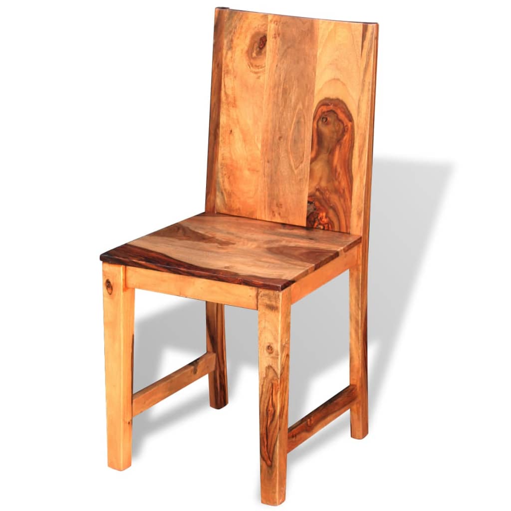 vidaXL Valgomojo kėdės, 4 vnt., masyvi rausvosios dalbergijos mediena
