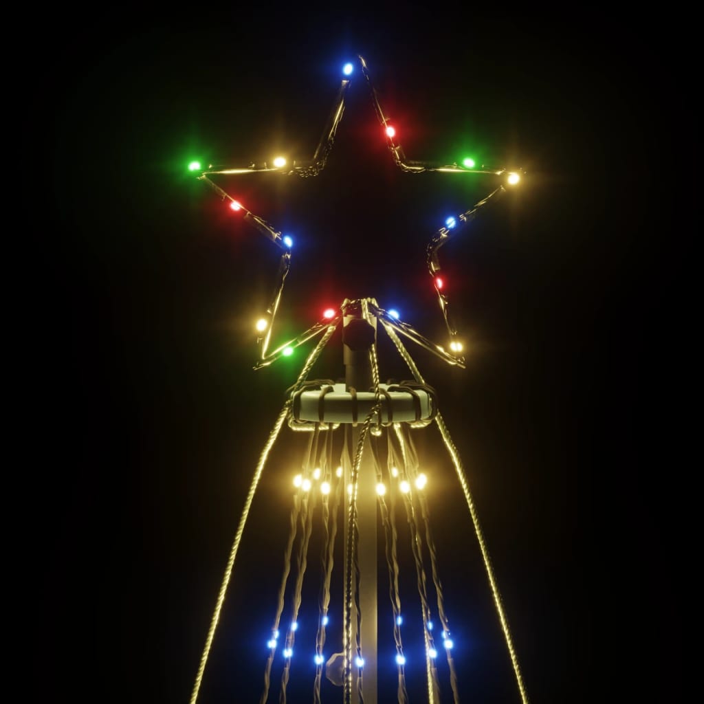 vidaXL Kalėdų eglutė su kuoliuku, 800cm, 1134 įvairių spalvų LED