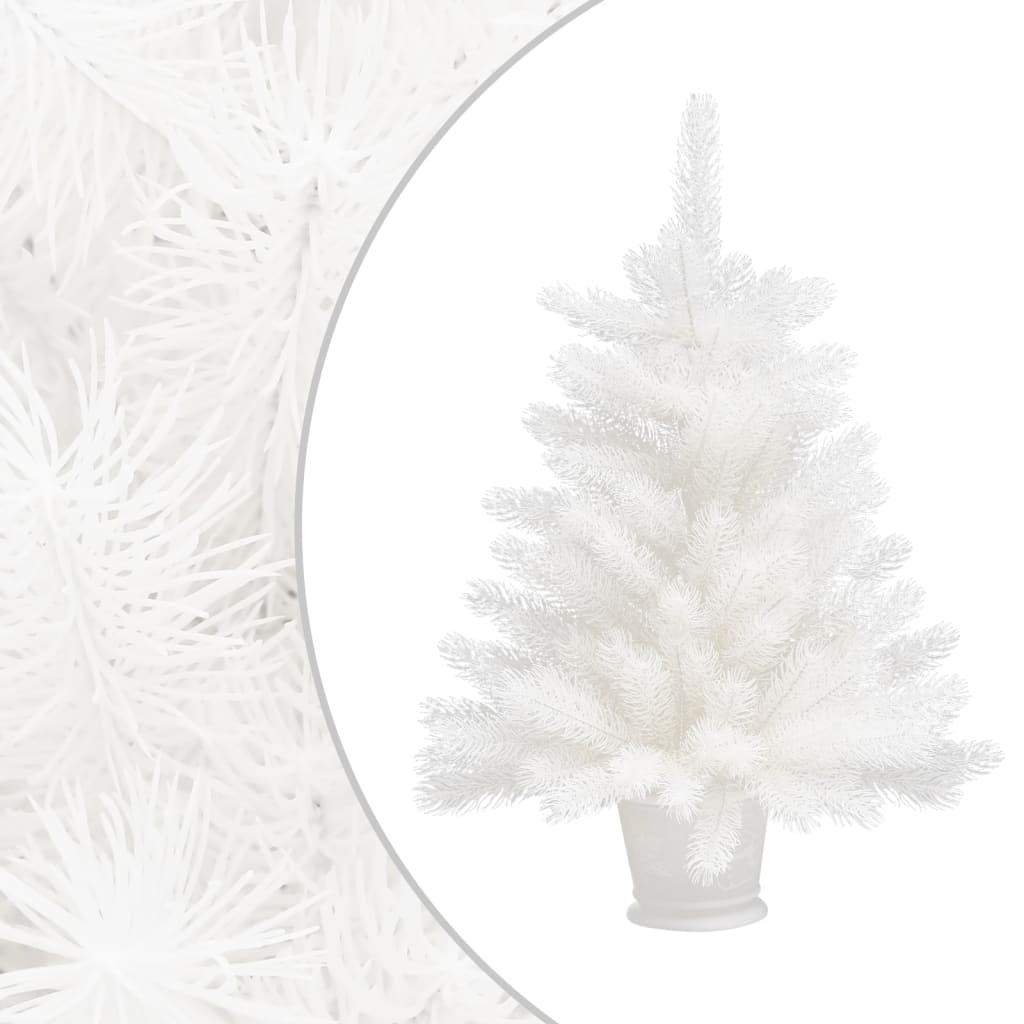 vidaXL Dirbtinė Kalėdų eglutė, balta, 65cm, su tikroviškais spygliais