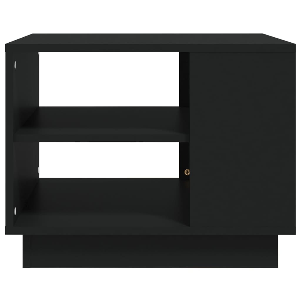 vidaXL Kavos staliukas, juodos spalvos, 55x55x43cm, MDP