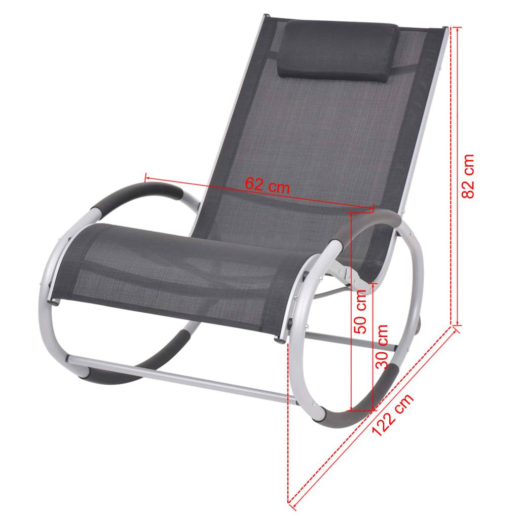 vidaXL Supama lauko kėdė, aliuminis ir tekstilenas