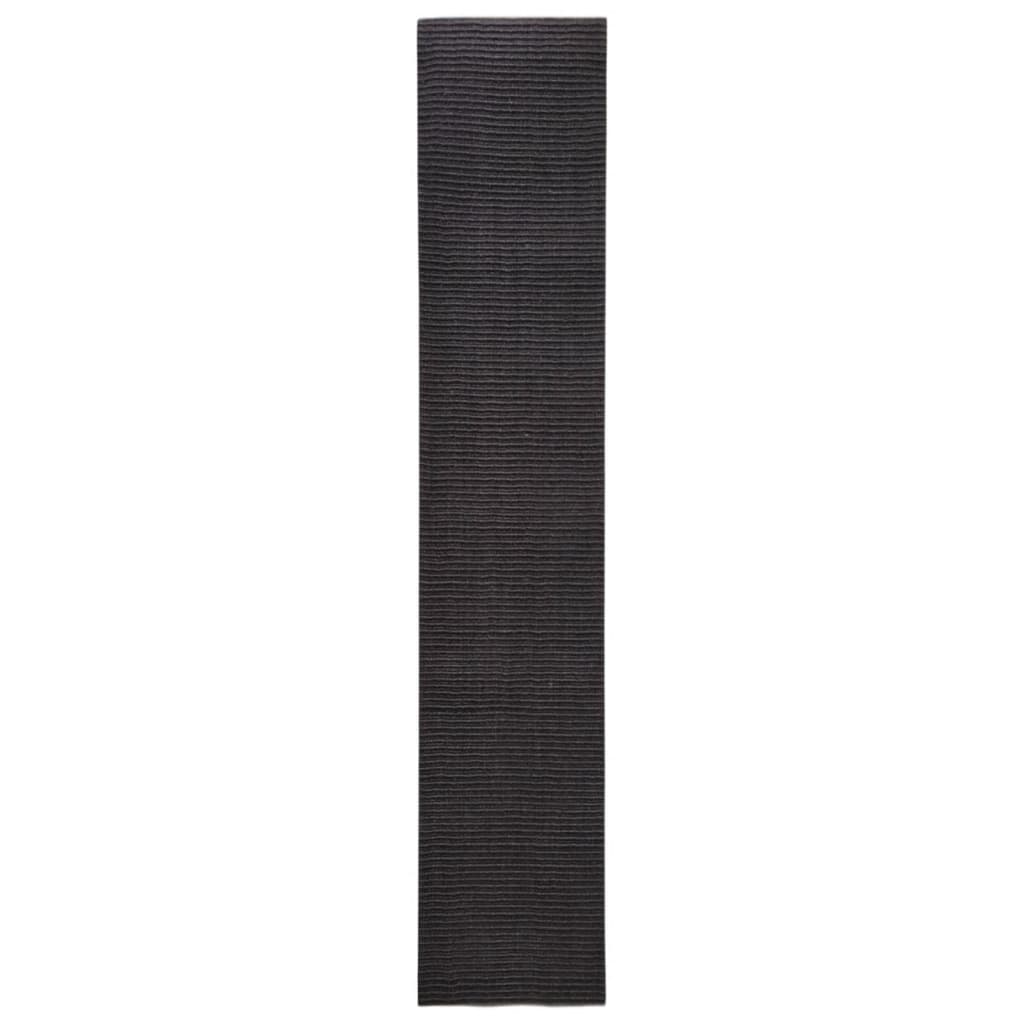 vidaXL Sizalio kilimėlis draskymo stulpui, juodos spalvos, 66x350cm