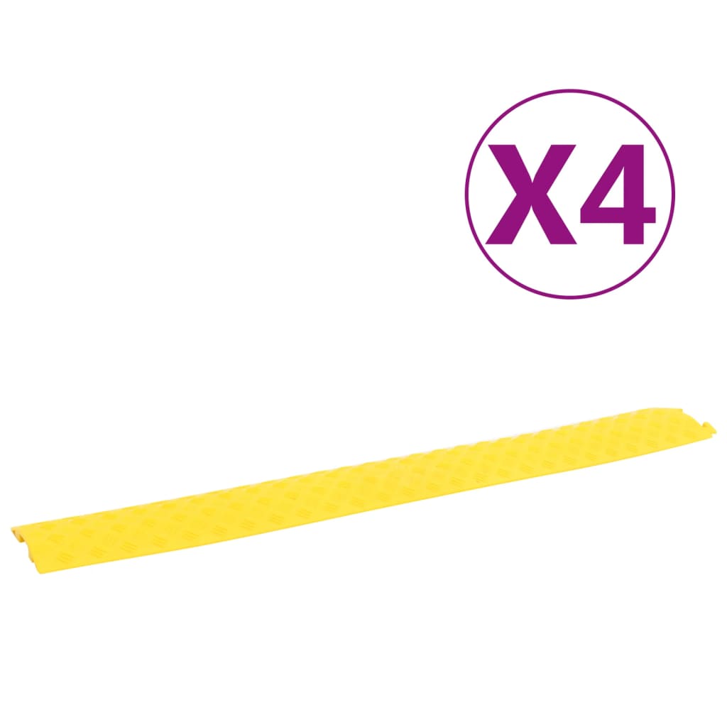vidaXL Apsauginės kabelių rampos, 4vnt., geltonos, 98,5 cm