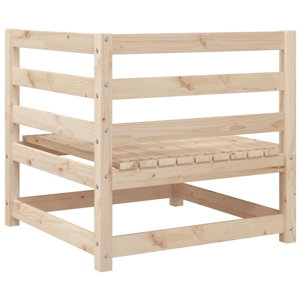 vidaXL Sodo sofos komplektas, 9 dalių, pušies medienos masyvas