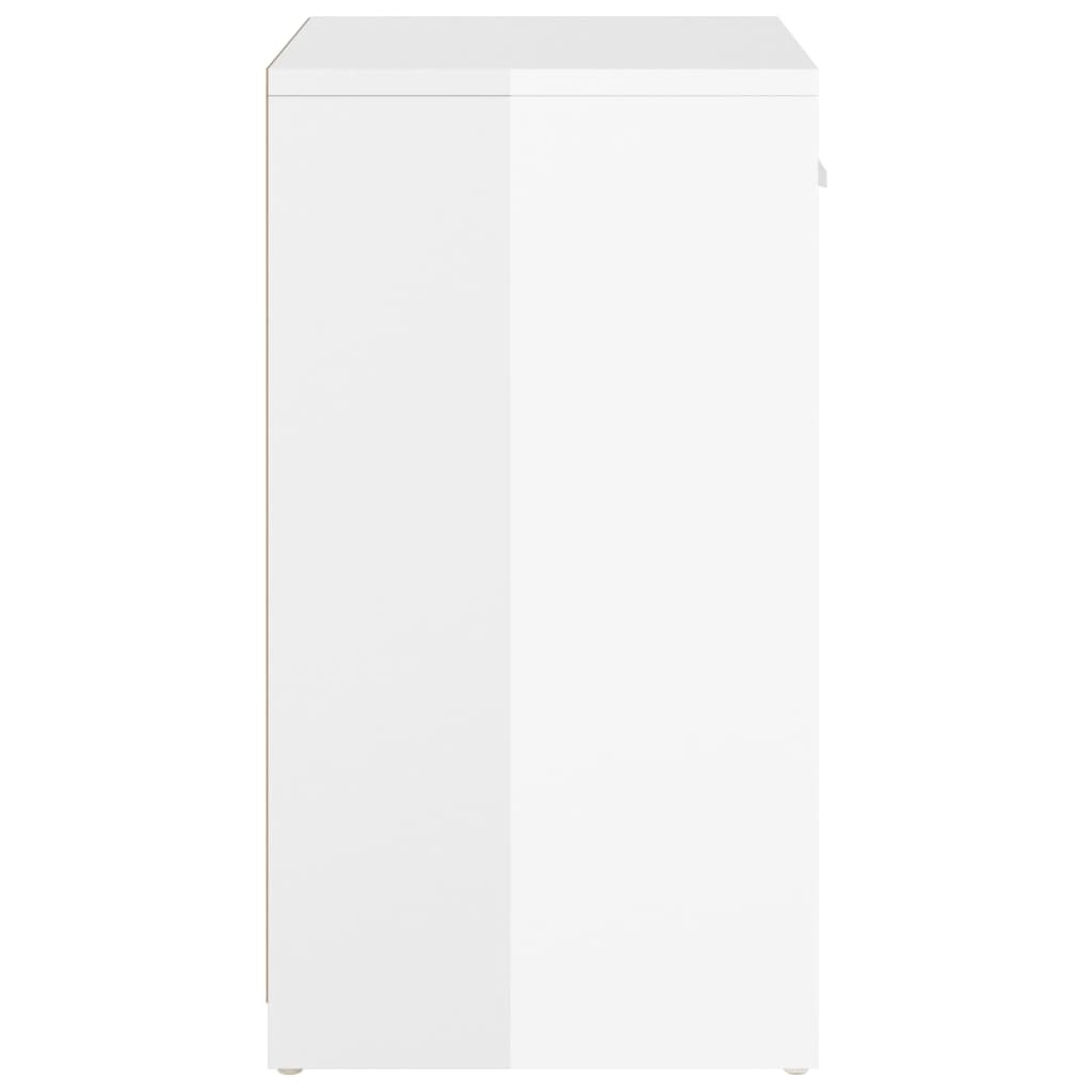 vidaXL Batų suoliukas, baltos spalvos, 94,5x31x57cm, MDP, blizgus
