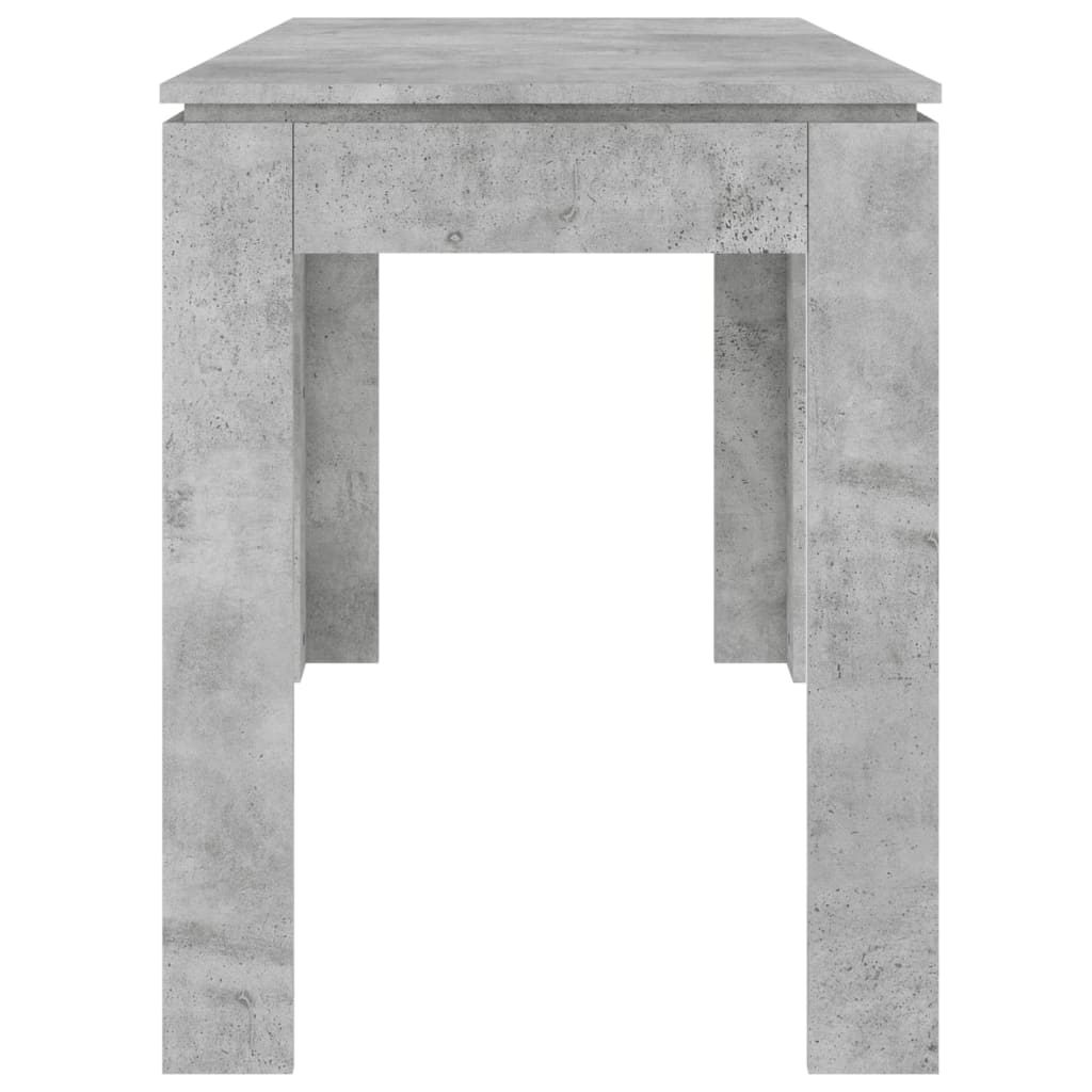 vidaXL Valgomojo stalas, betono pilkos spalvos, 120x60x76cm, MDP