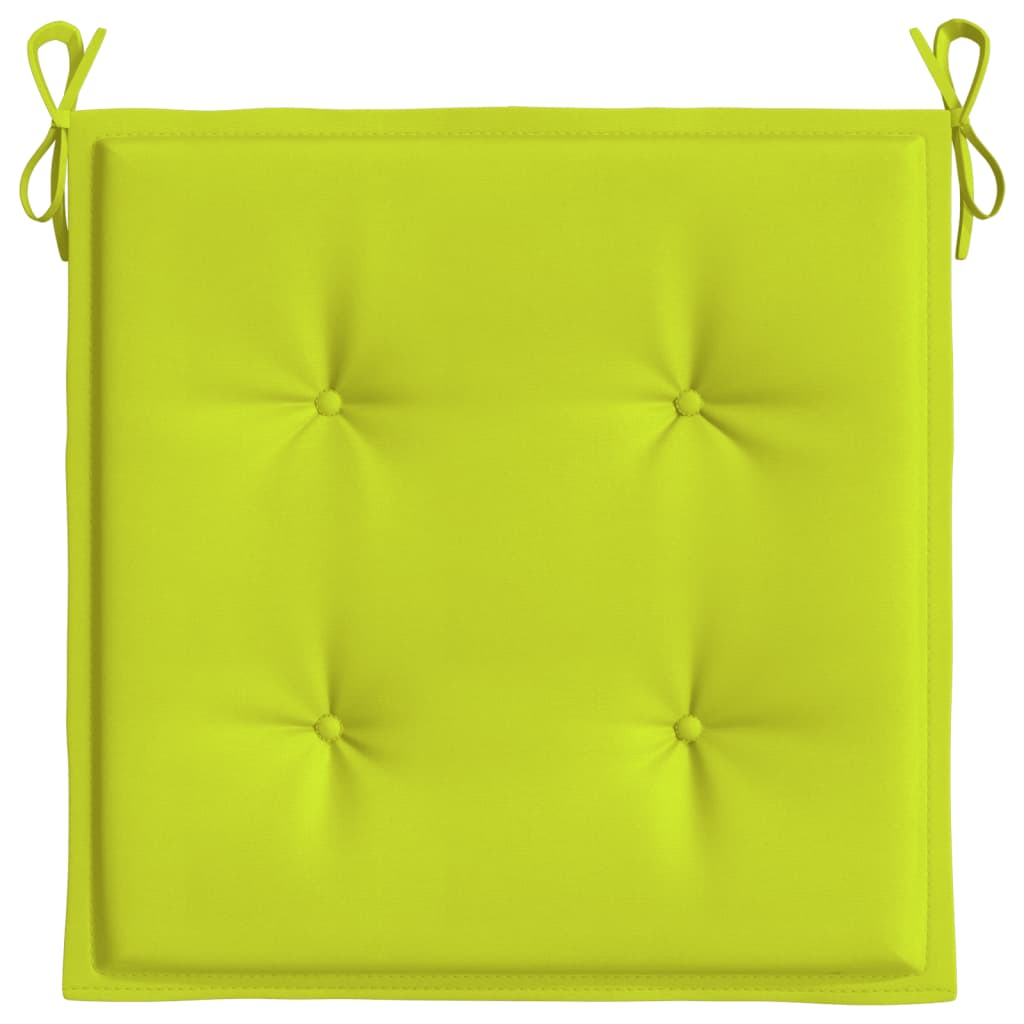 vidaXL Sodo kėdės pagalvėlės, 2vnt., žalios, 40x40x3cm, audinys