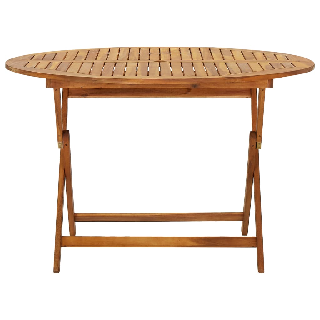 vidaXL Sulankstomas sodo stalas, 120cm, akacijos medienos masyvas