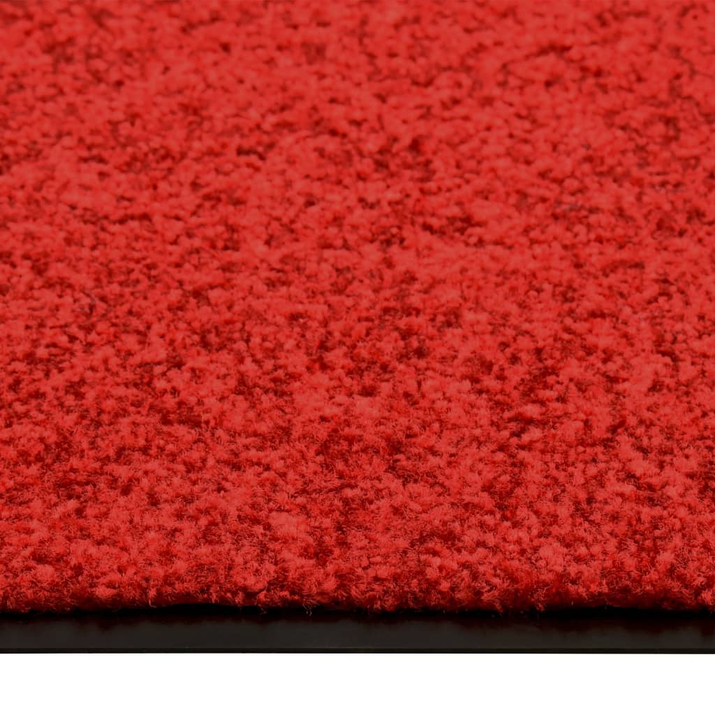 vidaXL Durų kilimėlis, raudonos spalvos, 120x180cm, plaunamas