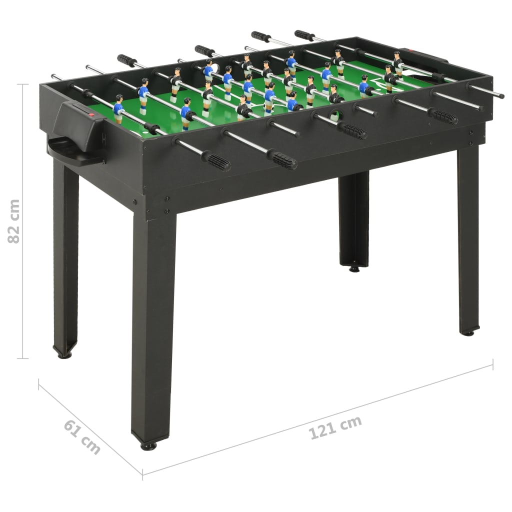 vidaXL Universalus žaidimų stalas, 15-1, juodos spalvos, 121x61x82cm