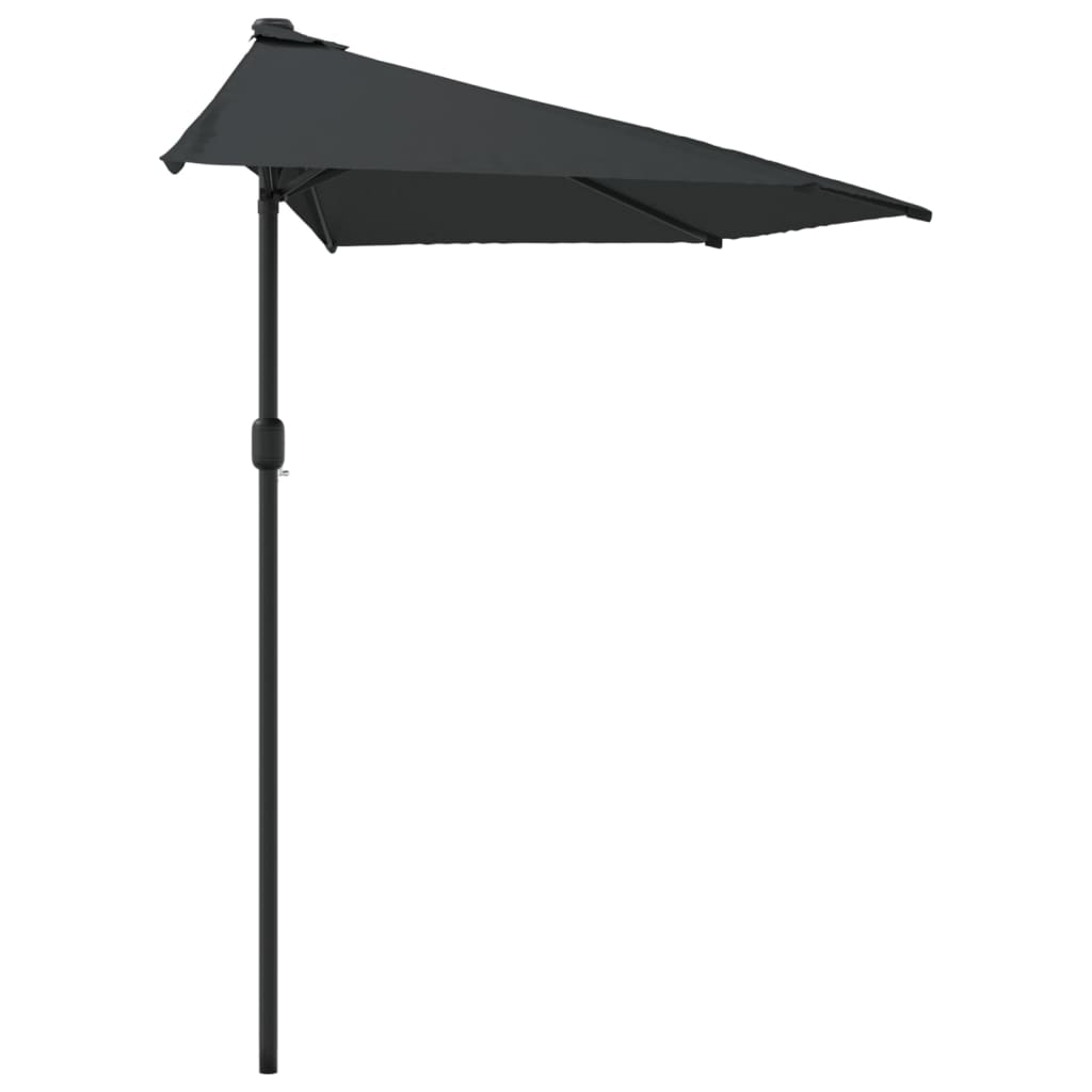 vidaXL Balkono skėtis su aliuminio stulpu, 300x155cm, antracito sp.