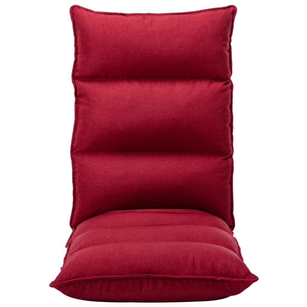 vidaXL Sulankstomas čiužinukas-kėdė, vyno raudonos spalvos, audinys