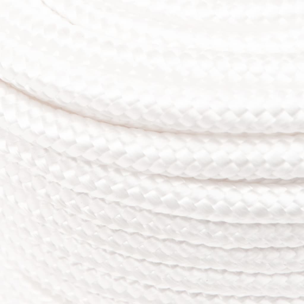 vidaXL Valties virvė, visiškai balta, 14mm, 50m, polipropilenas