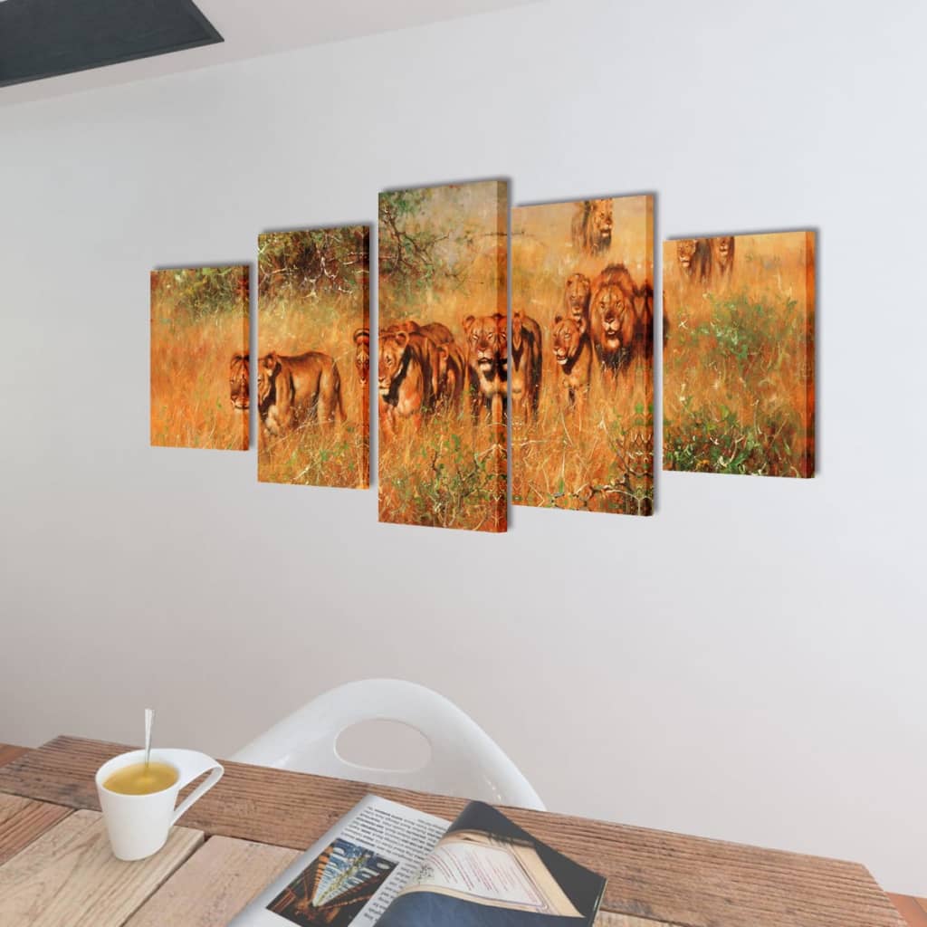 Fotopaveikslas "Liūtai" ant Drobės 200 x 100 cm