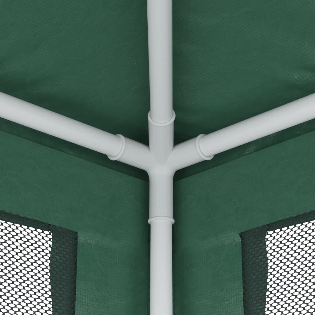 vidaXL Proginė palapinė su 4 tinklinėmis sienomis, žalia, 2x2m, HDPE