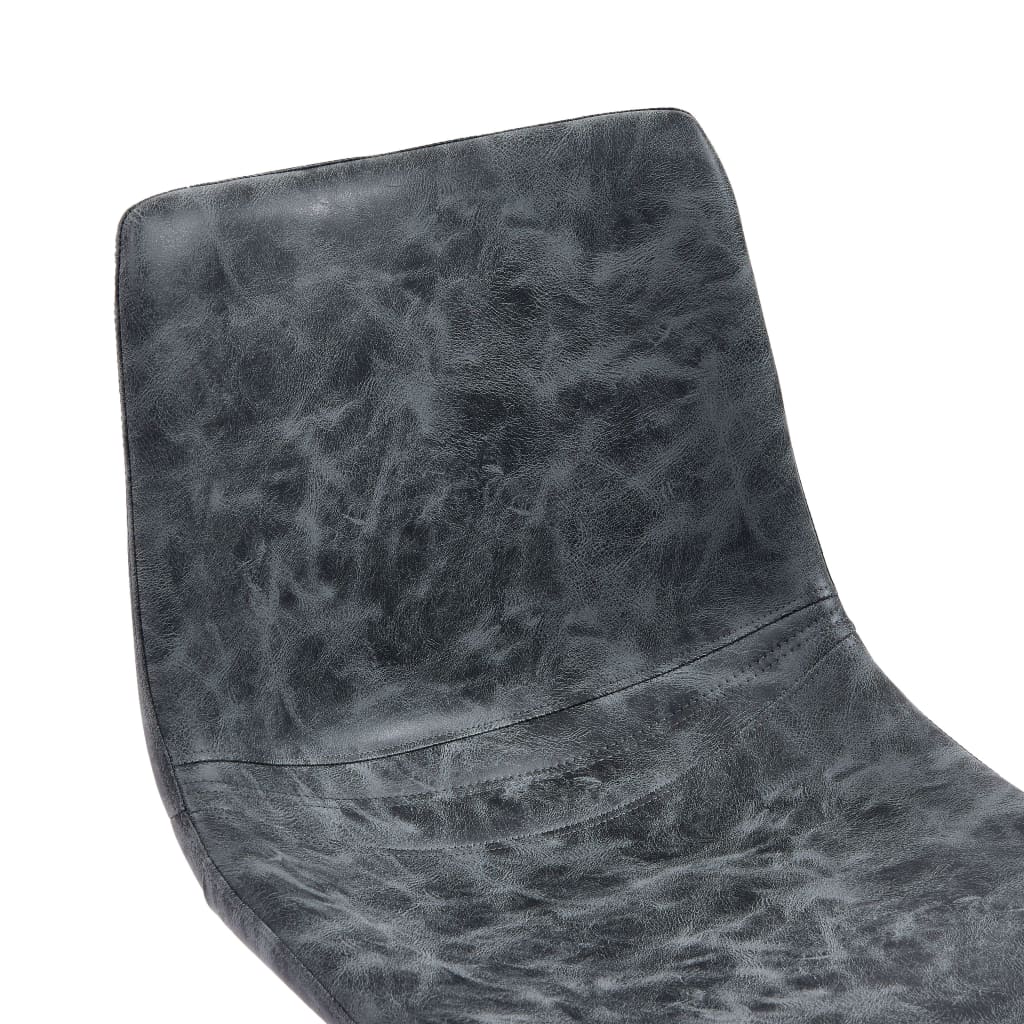vidaXL valgomojo kėdės, 6vnt., juodos spalvos, dirbtinė oda