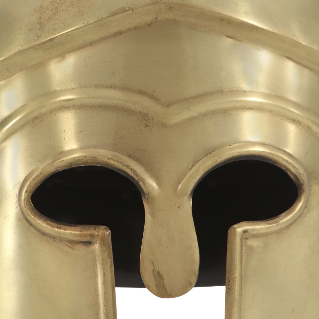 vidaXL Graikijos kario šalmas, žalvario, plienas, antikvarinė kopija
