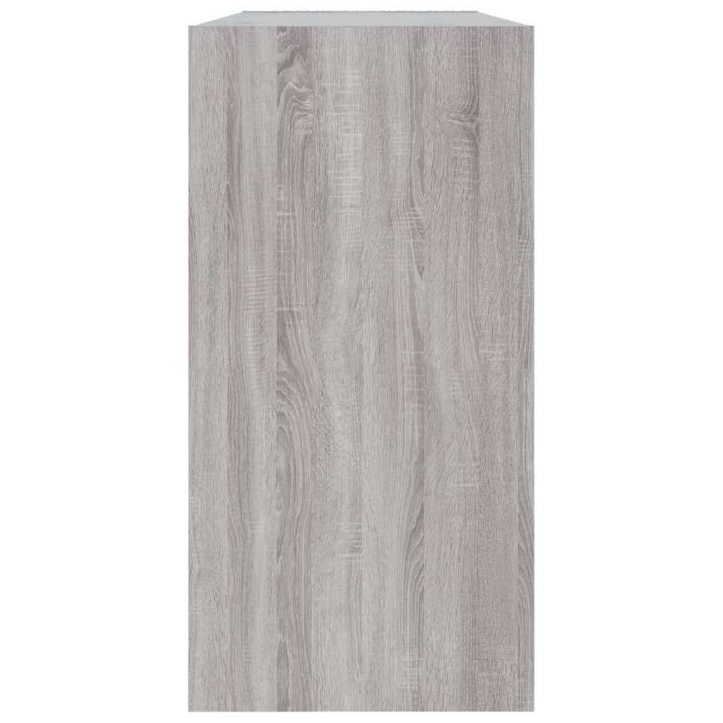 vidaXL Knygų/šoninė spintelė, pilka ąžuolo, 50x25x80cm, mediena