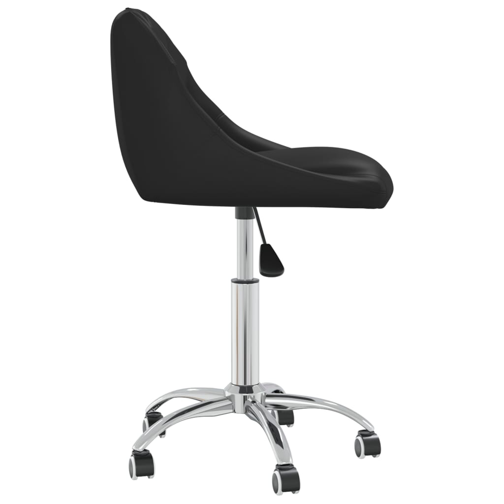 vidaXL Pasukama valgomojo kėdė, juodos spalvos, dirbtinė oda (335190)