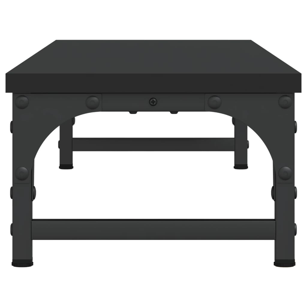 vidaXL Monitoriaus stovas, juodas, 85x23x15,5cm, apdirbta mediena