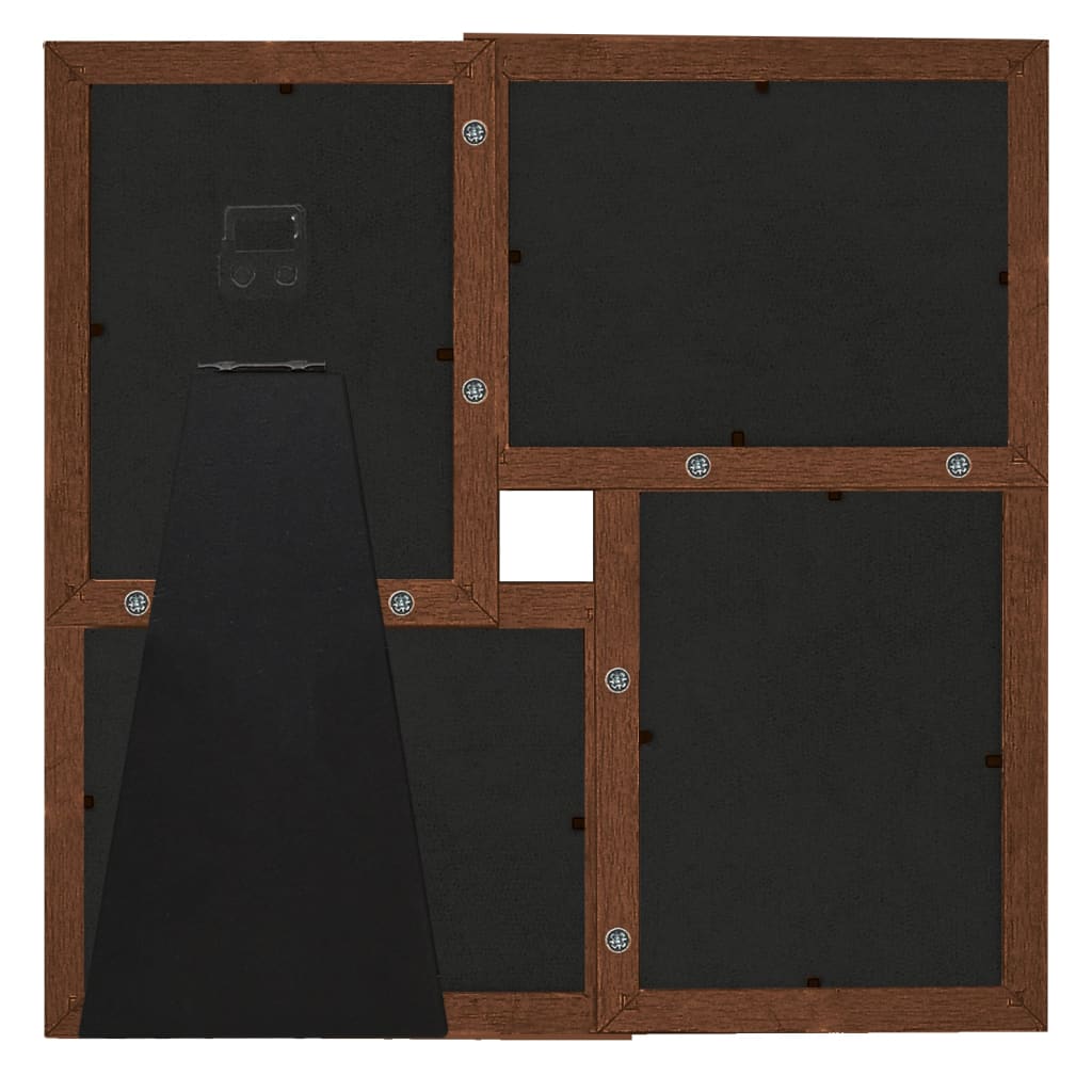vidaXL Rėmelis-koliažas, tamsiai rudas, 4x(10x15cm) nuotraukoms