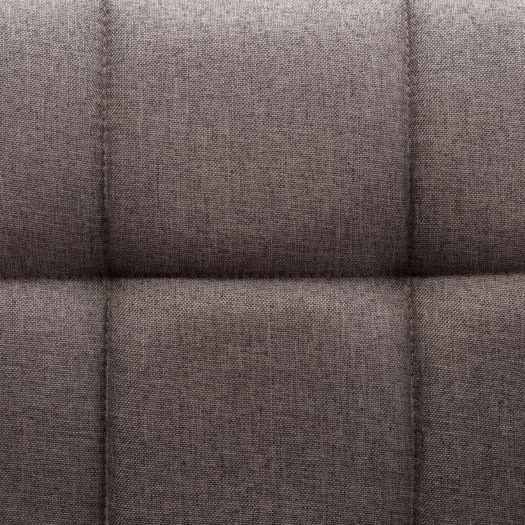 vidaXL Valgomojo kėdės, 6 vnt., taupe spalvos, audinys, pasukamos