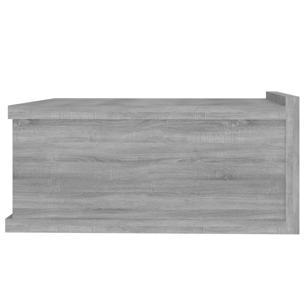 vidaXL Pakabinamas naktinis staliukas, pilkas, 40x30x15cm, mediena