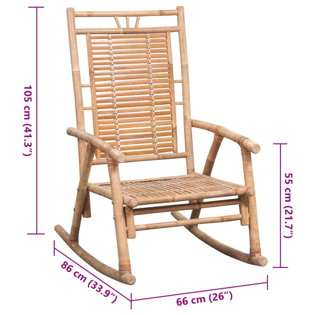vidaXL Supama kėdė su pagalvėle, bambukas