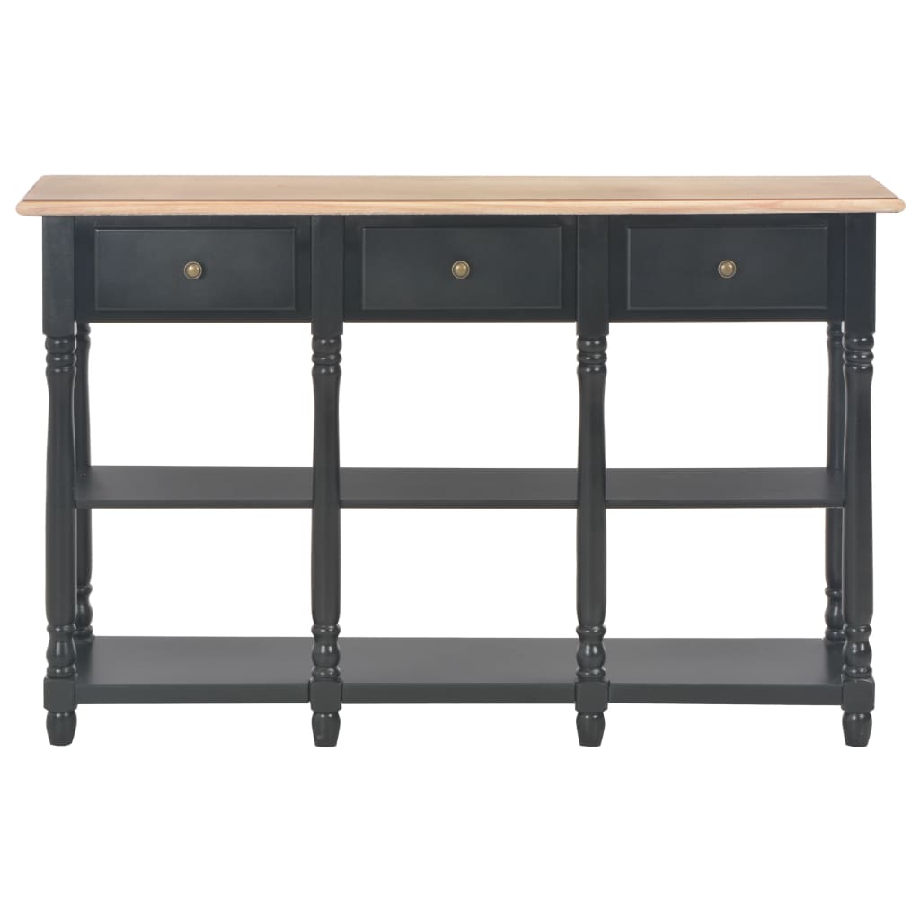 vidaXL Konsolinis staliukas, juodos spalvos, 120x30x76 cm, MDF