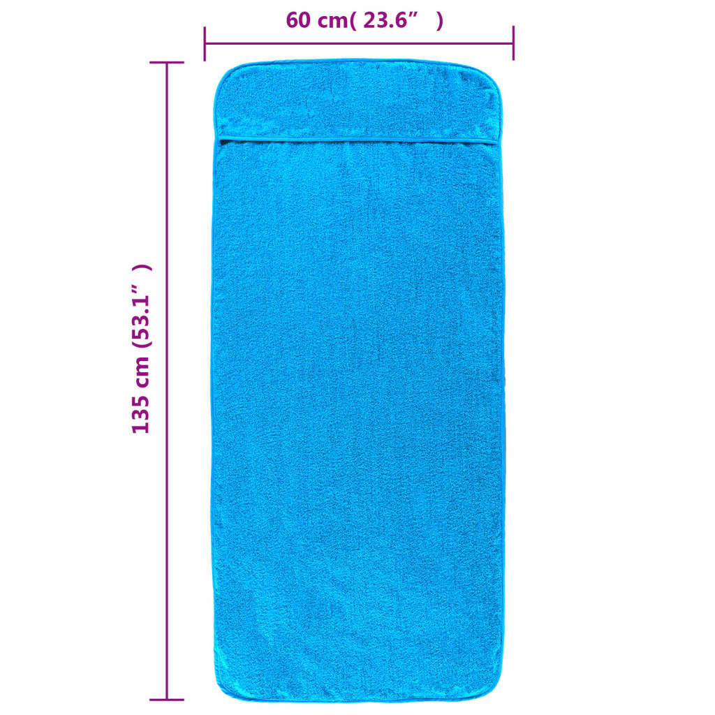 vidaXL Paplūdimio rankšluosčiai, 4vnt., turkio, 60x135cm, audinys