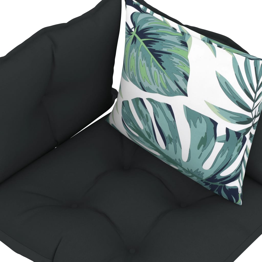 vidaXL Pagalvėlės sofai iš palečių, 4vnt., antracito spalvos, audinys