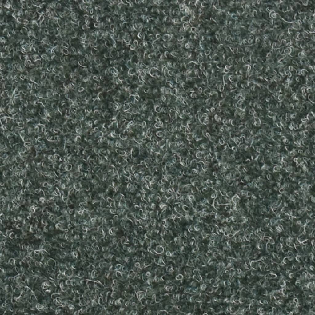 vidaXL Lipnūs laiptų kilimėliai, 15vnt., žalios spalvos, 65x21x4cm