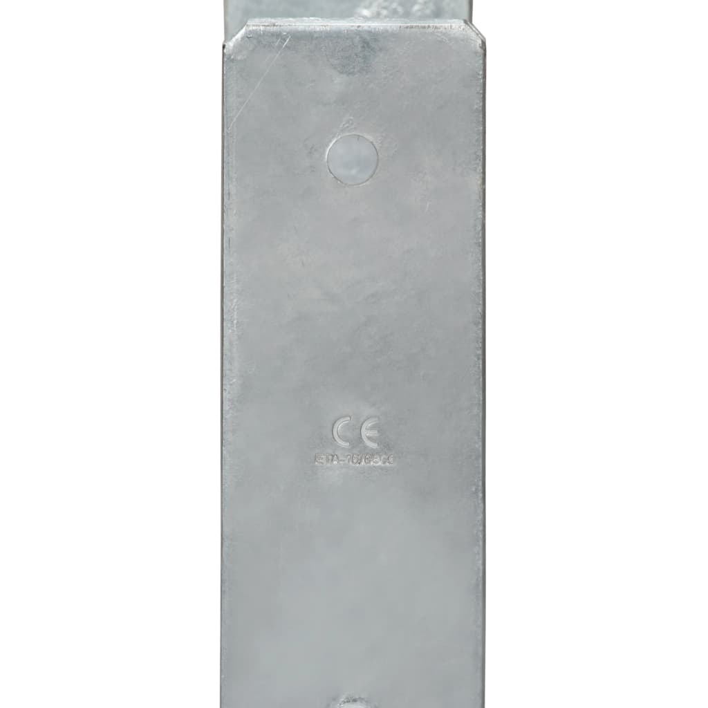 vidaXL Tvoros stulpai, 6vnt., sidabrinės spalvos, 14x6x60cm, plienas