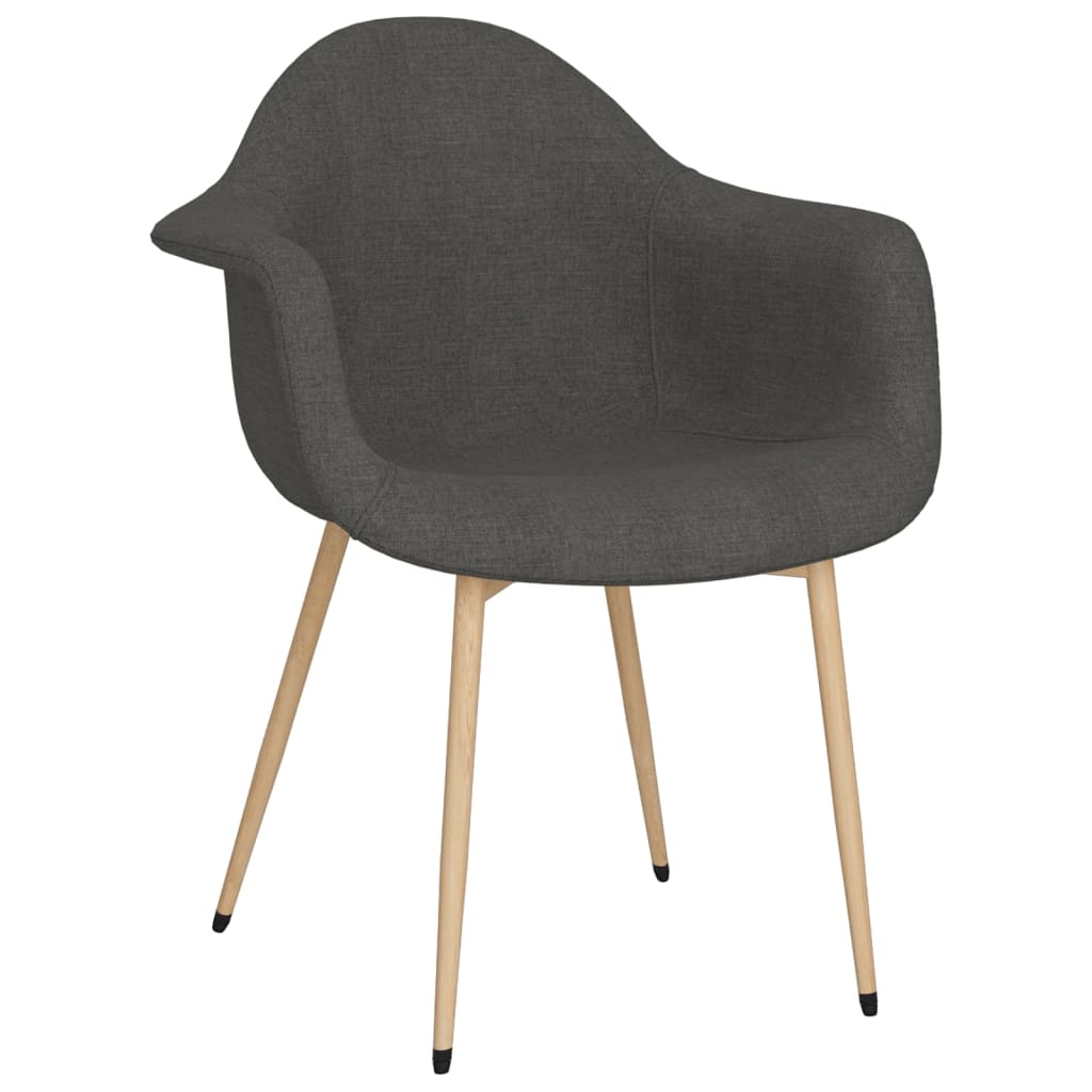 vidaXL Valgomojo kėdė, tamsiai pilkos spalvos, audinys