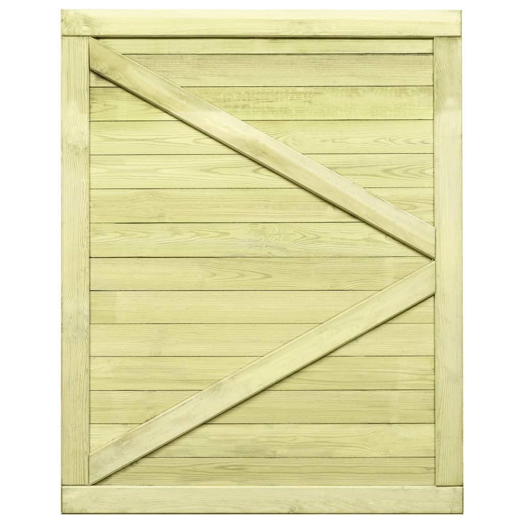 vidaXL Sodo vartai, 125x100cm, impregnuota pušies mediena