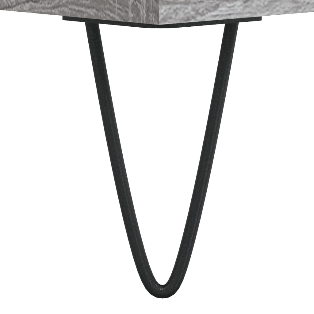 vidaXL Kavos staliukas, pilkas ąžuolo, 100x50x45cm, apdirbta mediena