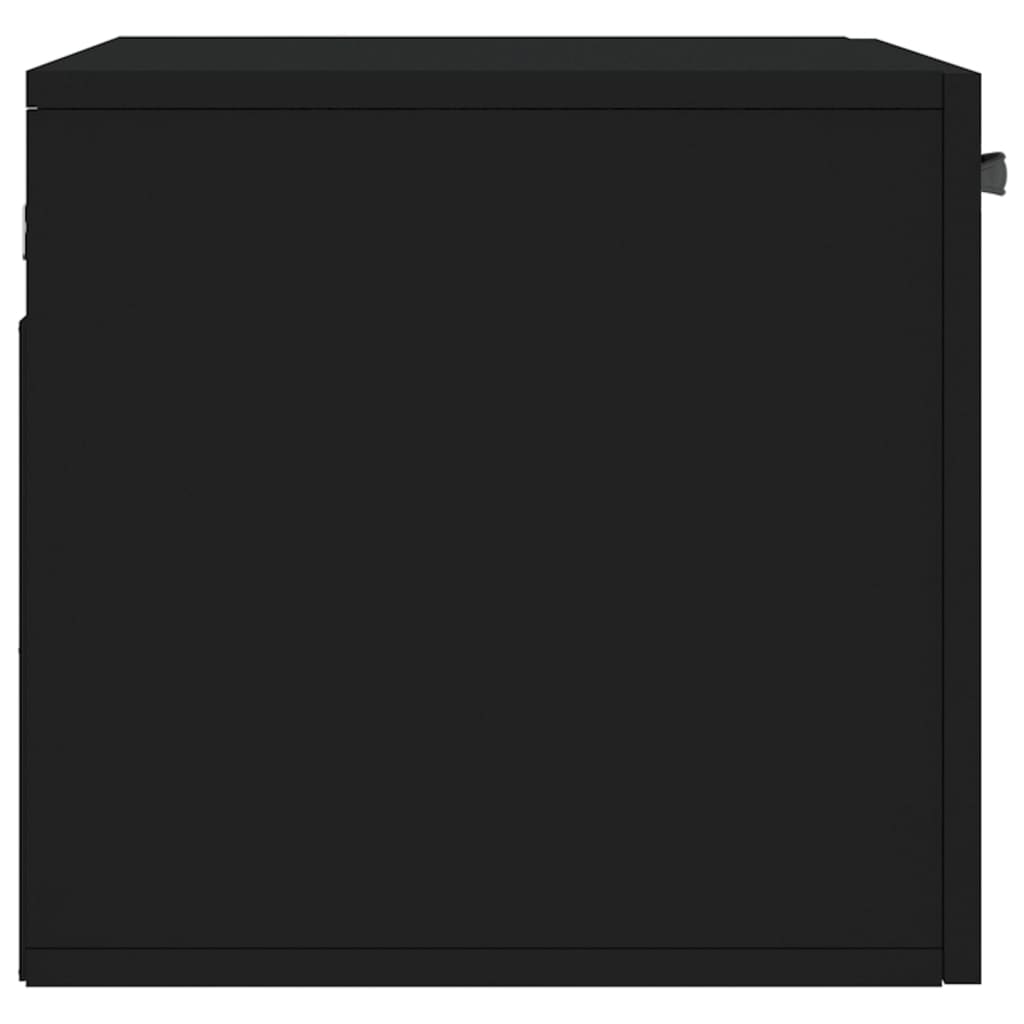 vidaXL Sieninė spintelė, juoda, 60x36,5x35cm, apdirbta mediena