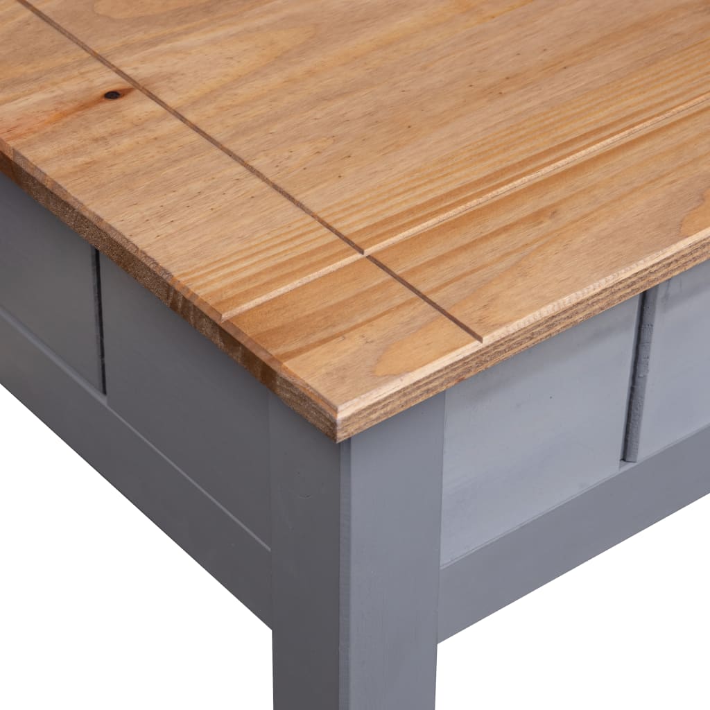vidaXL Kavos staliukas Panama, pilkas, 100x60x45cm, pušies mediena