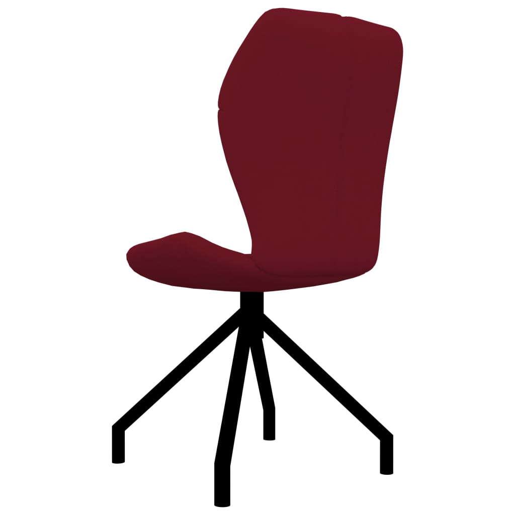 vidaXL Valgomojo kėdės, 6vnt., vyno raudonos, dirbtinė oda (3x282556)