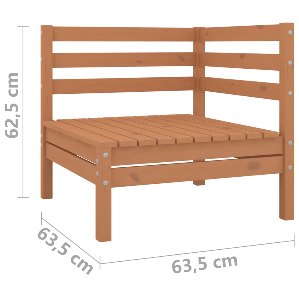 vidaXL Sodo poilsio baldų komplektas, 4 dalių, medaus rudas, pušis