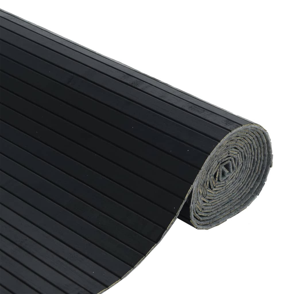 vidaXL Kambario pertvara, juodos spalvos, 165x800cm, bambukas
