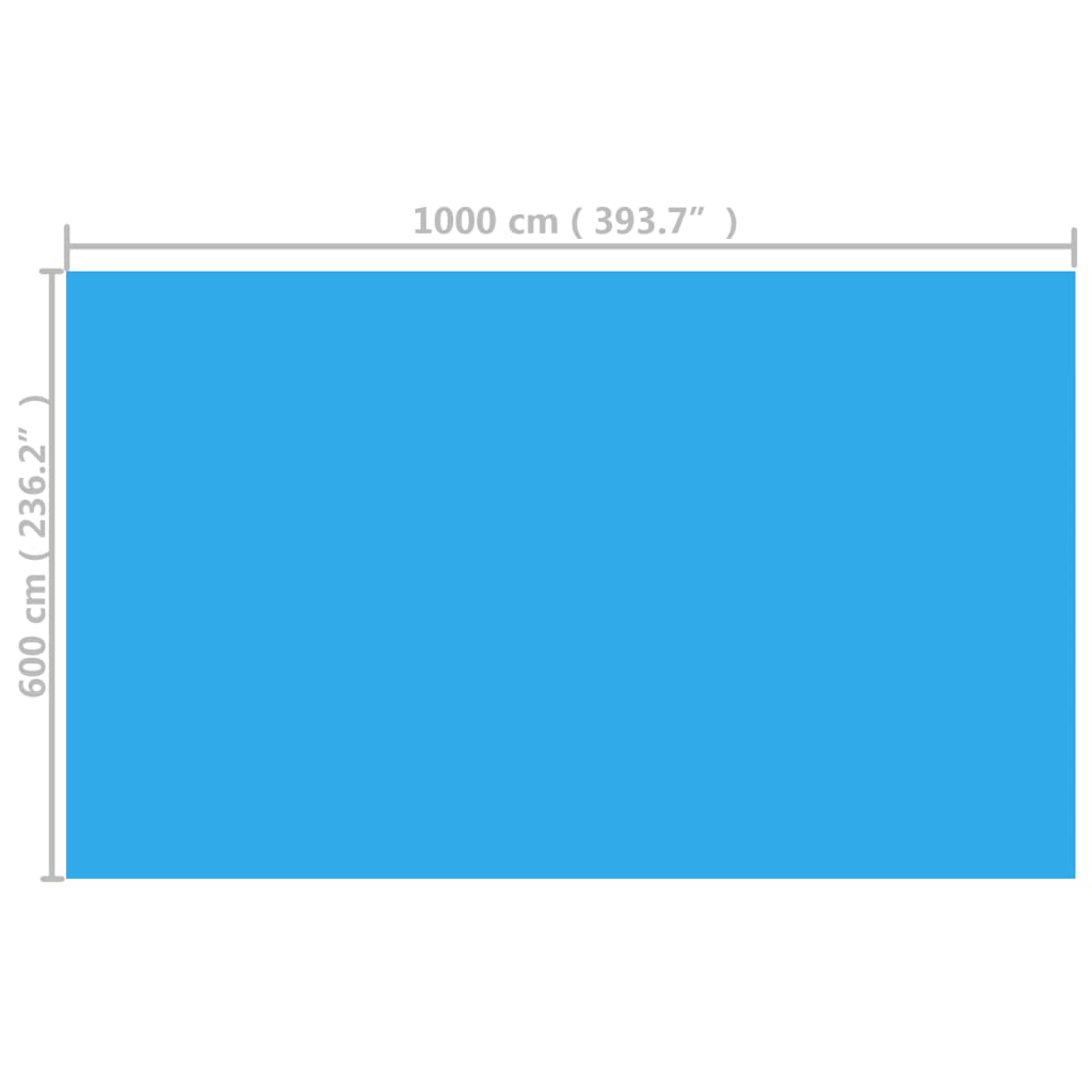 vidaXL Baseino uždangalas, mėlynas, 1000x600cm, PE, stačiakampis