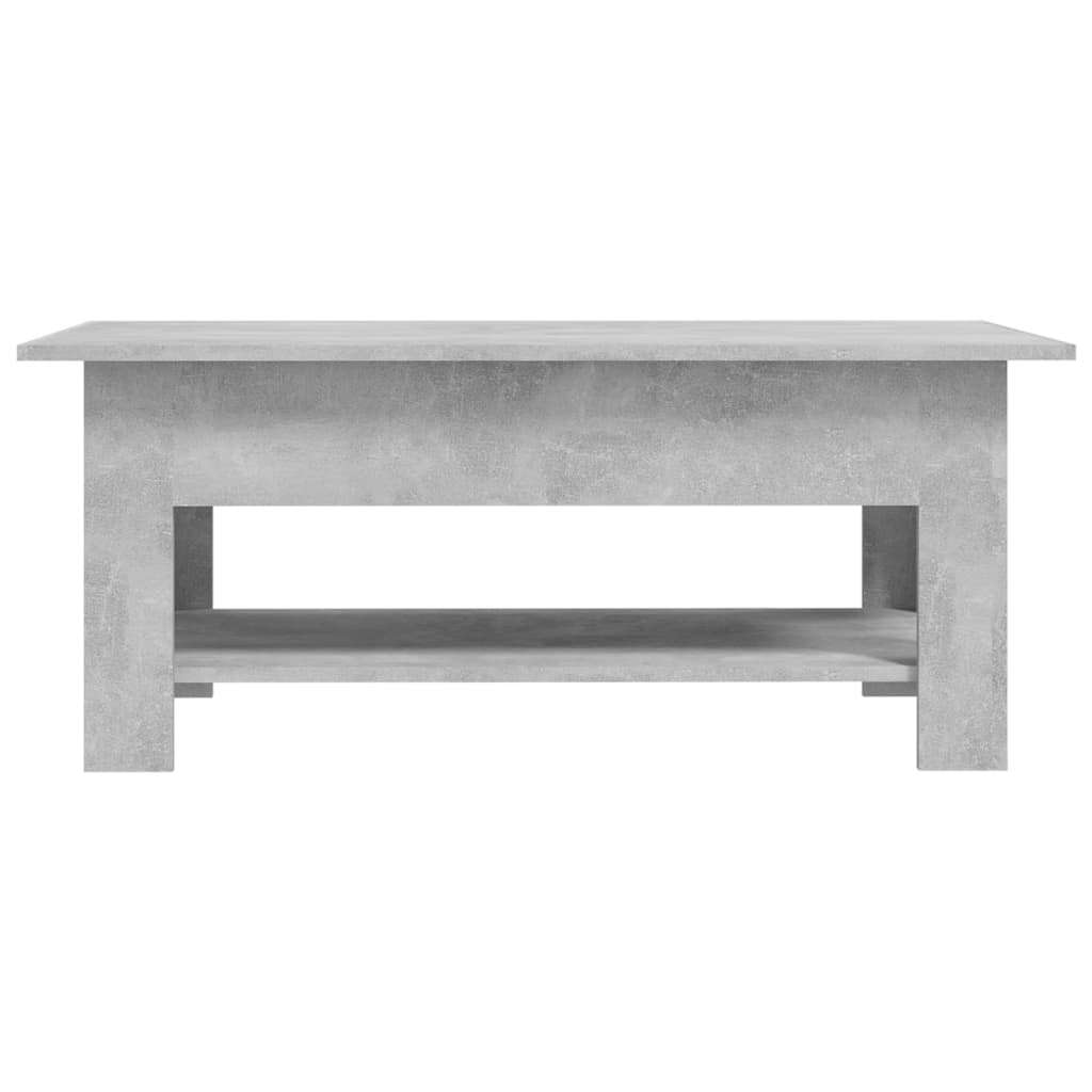 vidaXL Kavos staliukas, betono pilkos spalvos, 102x55x42cm, MDP