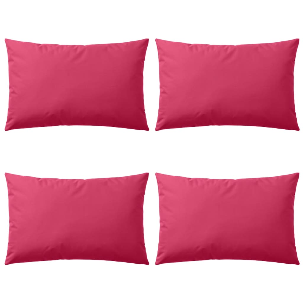 vidaXL Lauko pagalvės, 4 vnt., rožinės spalvos, 60x40cm