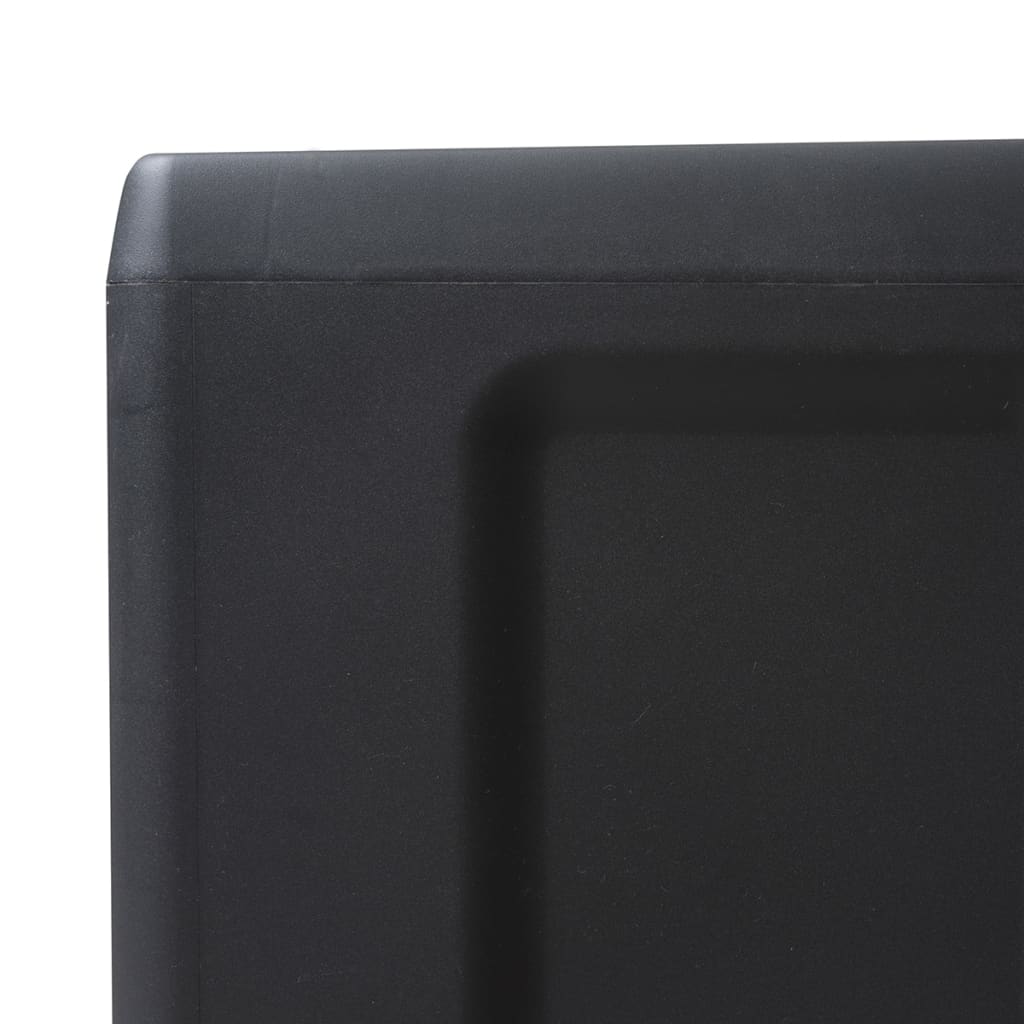 vidaXL Sodo spintelė su 2 lentynomis, juodos spalvos