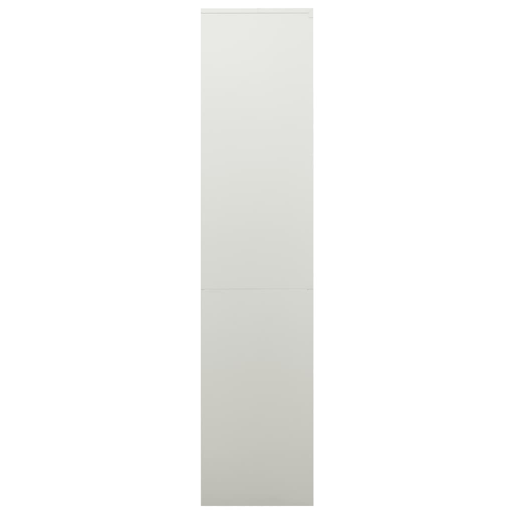 vidaXL Biuro spintelė, šviesiai pilkos spalvos, 90x40x180cm, plienas