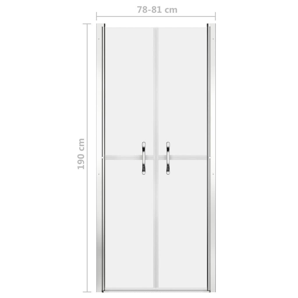 vidaXL Dušo durys, matinės, 81x190cm, ESG
