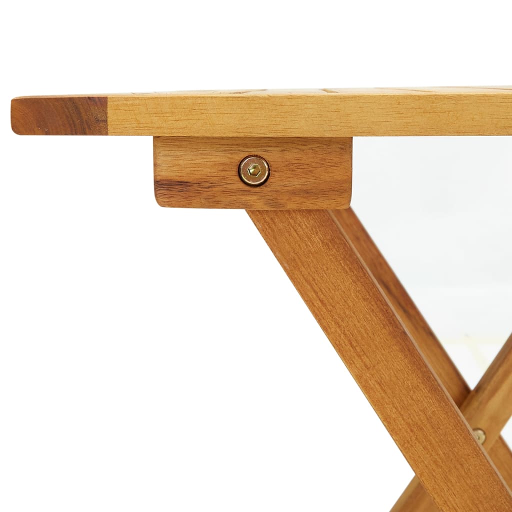 vidaXL Baro stalas, 46x46x47cm, akacijos medienos masyvas