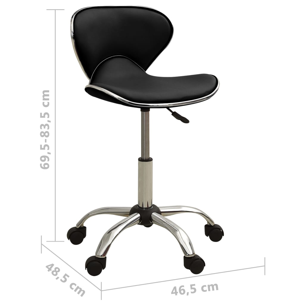 vidaXL Spa salono kėdė, juodos spalvos, dirbtinė oda