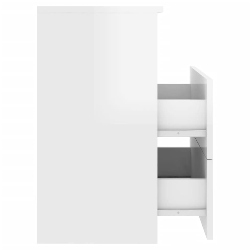 vidaXL Naktinės spintelės, 2vnt., baltos spalvos, 50x32x60cm, blizgios